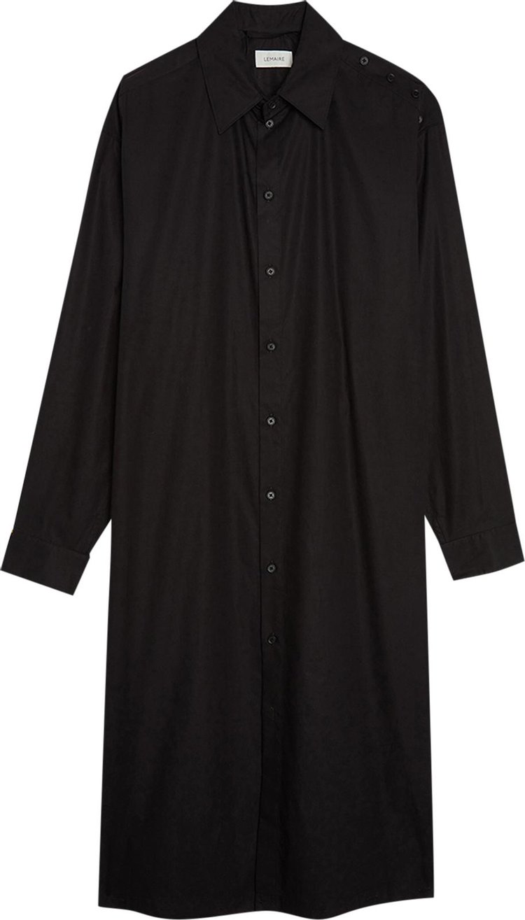 Lemaire Playful Buttoned Shirt Dress 'Black'