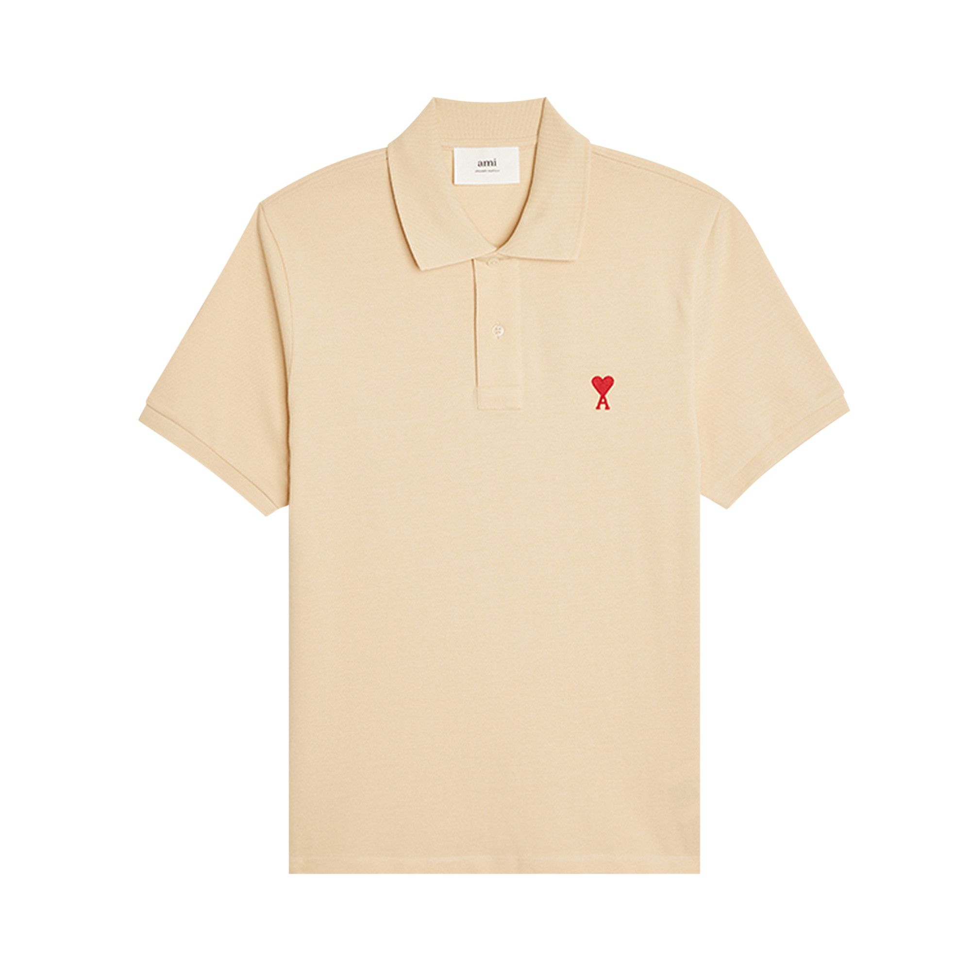 Buy Ami ADC Red Heart Organic Polo 'Vanille' - HPL001 760 709 | GOAT