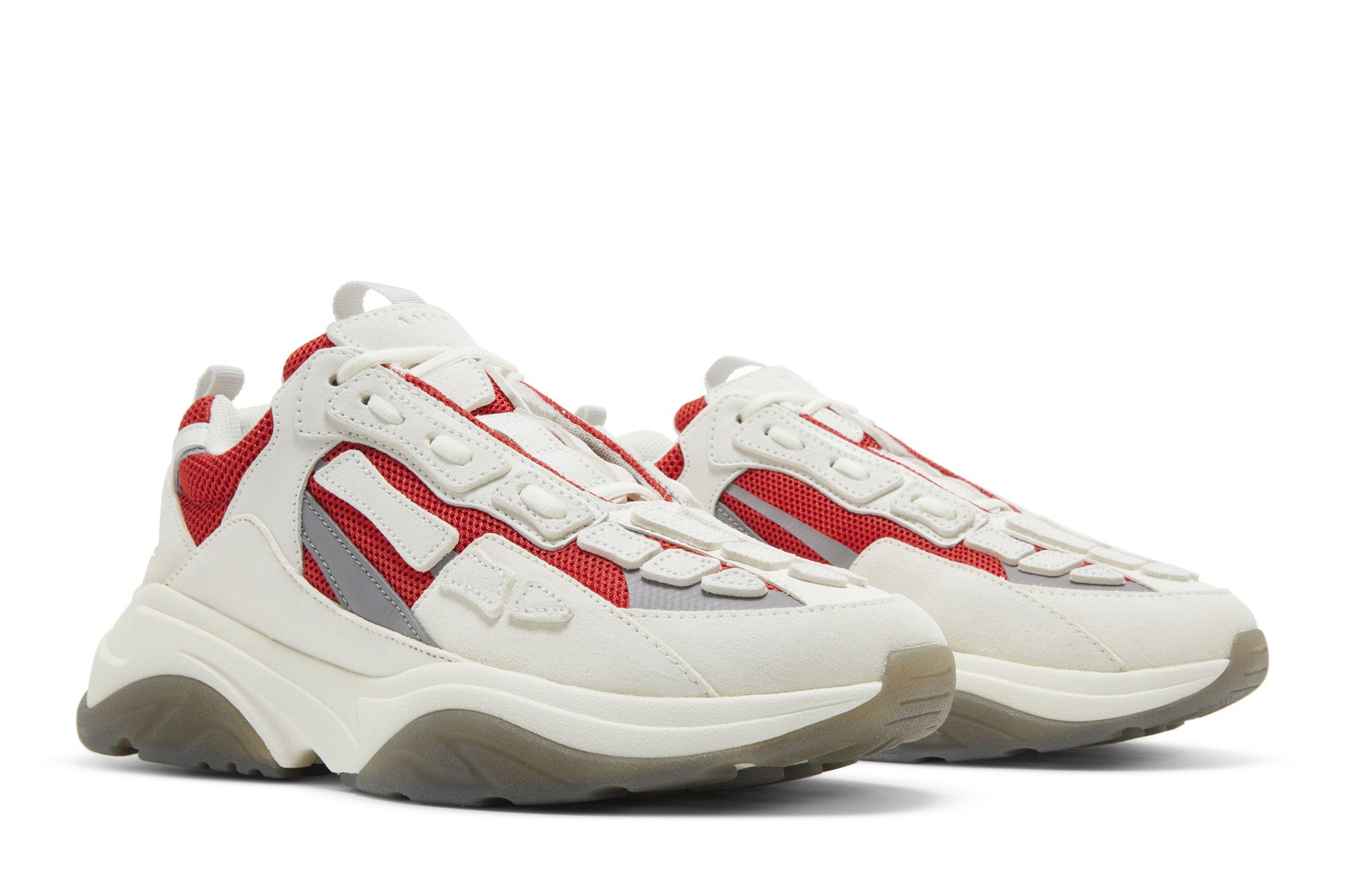 Buy Amiri Bone Runner 'Red White' - MFS001 642 | GOAT