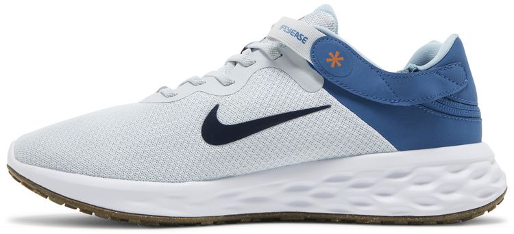 Nike Revolution 6 FlyEase Next Nature Extra Wide Pure Platinum Dark Marina Blue
