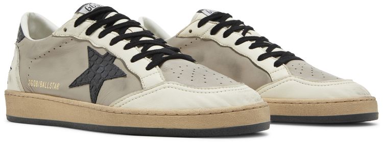 Golden Goose Ball Star Beige Black Croc