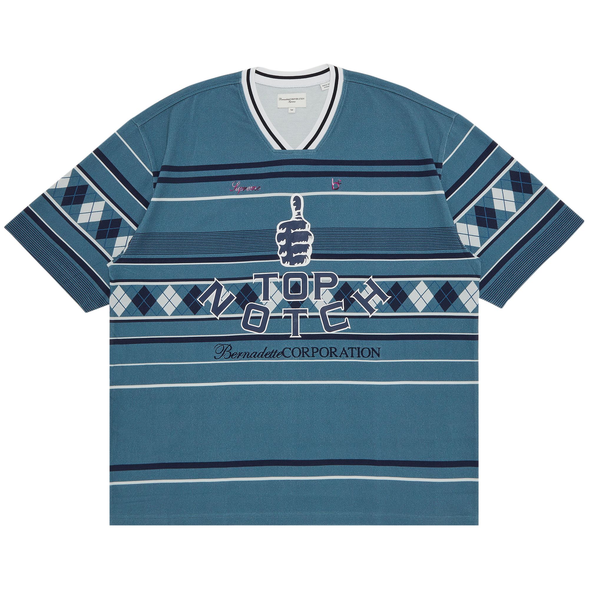 Buy Supreme x Bernadette Corporation Pique Soccer Top 'Blue' - SS23KN56  BLUE | GOAT