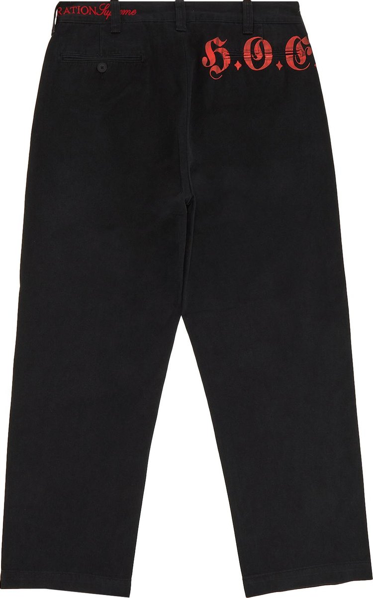 Supreme x Bernadette Corporation Old English Chino Pant Black