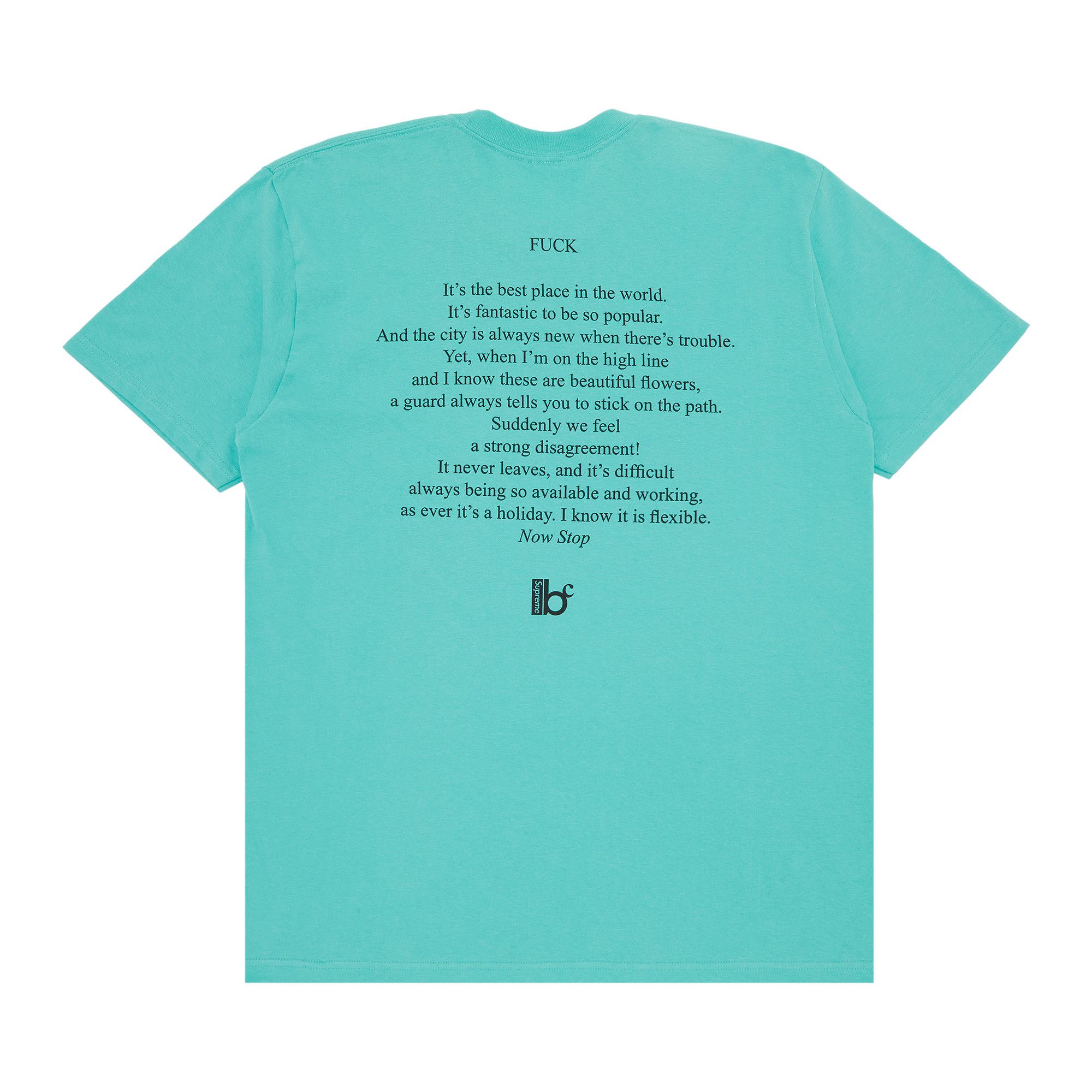 Tシャツ・カットソー Supreme x Bernadette Corporation Fuck T-Shirt Teal Supreme Bernadette Corporation Fuck Tee Teal Men's - SS23 - US