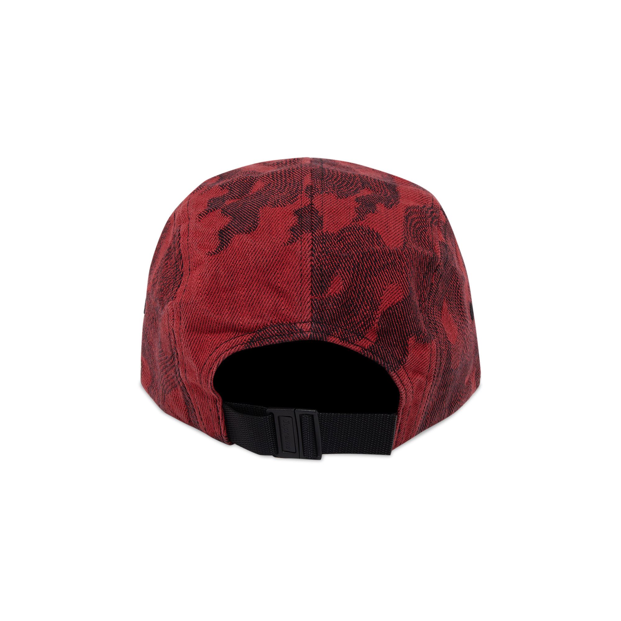 Buy Supreme Flames Jacquard Denim Camp Cap 'Washed Red' - SS23H12