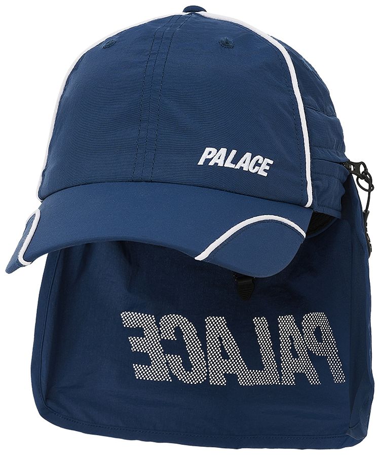 Palace Font Zip Shell Neck Saver 6 Panel Navy