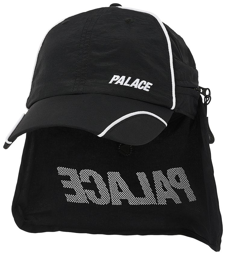 Palace Font Zip Shell Neck Saver 6 Panel Black