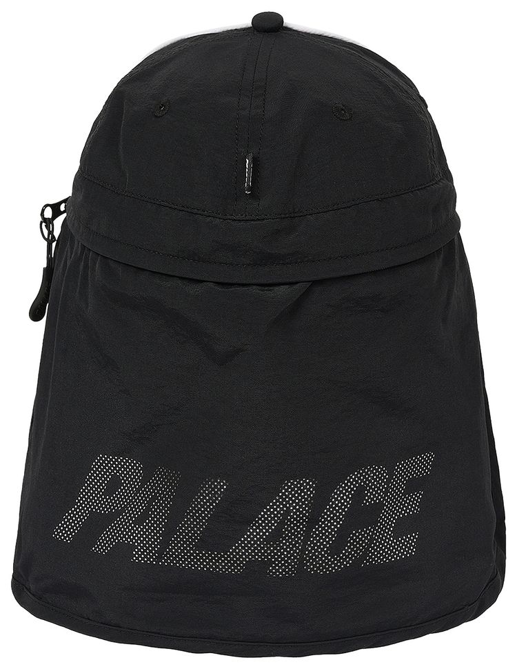 Palace Font Zip Shell Neck Saver 6 Panel Black