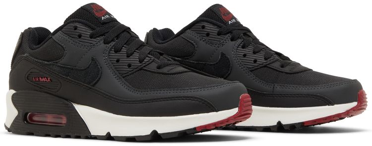 Nike Air Max 90 Leather GS Anthracite Team Red