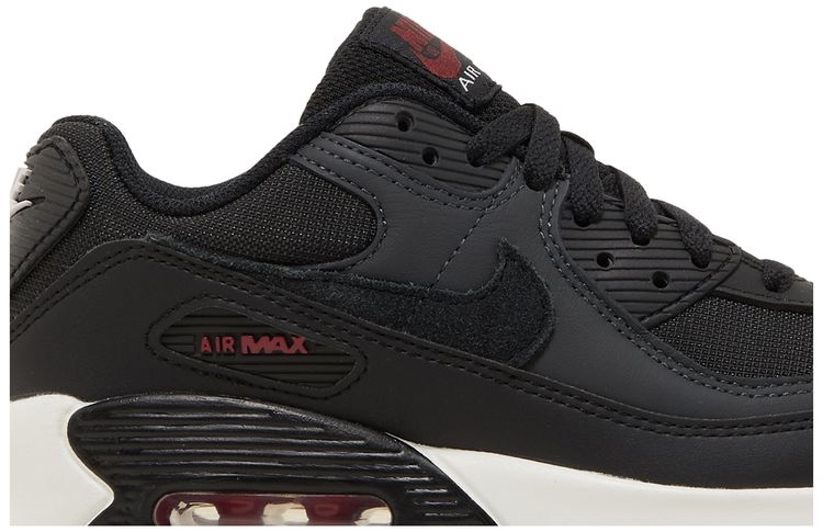 Nike Air Max 90 Leather GS Anthracite Team Red
