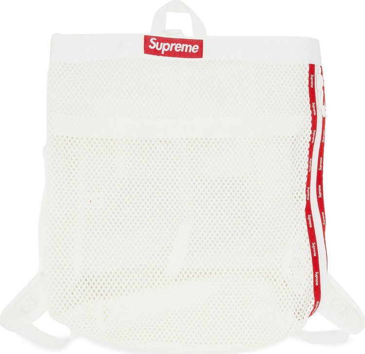 Supreme Mesh Backpack White