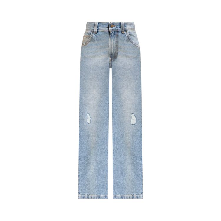 Palm Angels High Waisted Jeans Light Blue