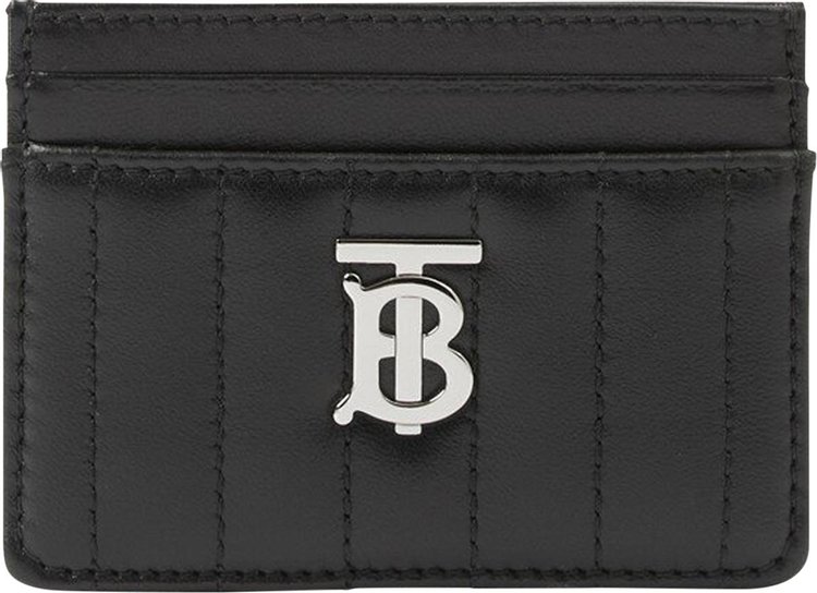 Burberry Lola Quilted Card Case 'Black/Palladio'