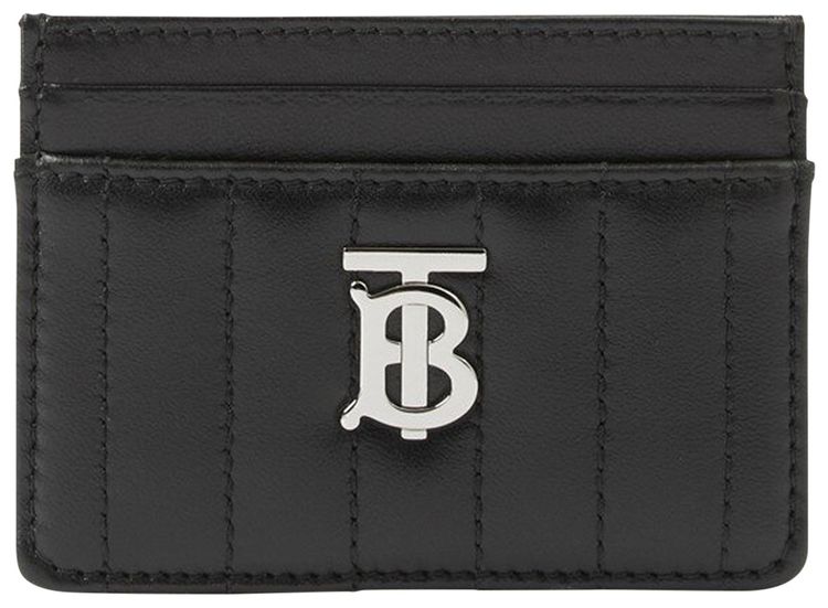 Burberry Lola Quilted Card Case 'Black/Palladio'