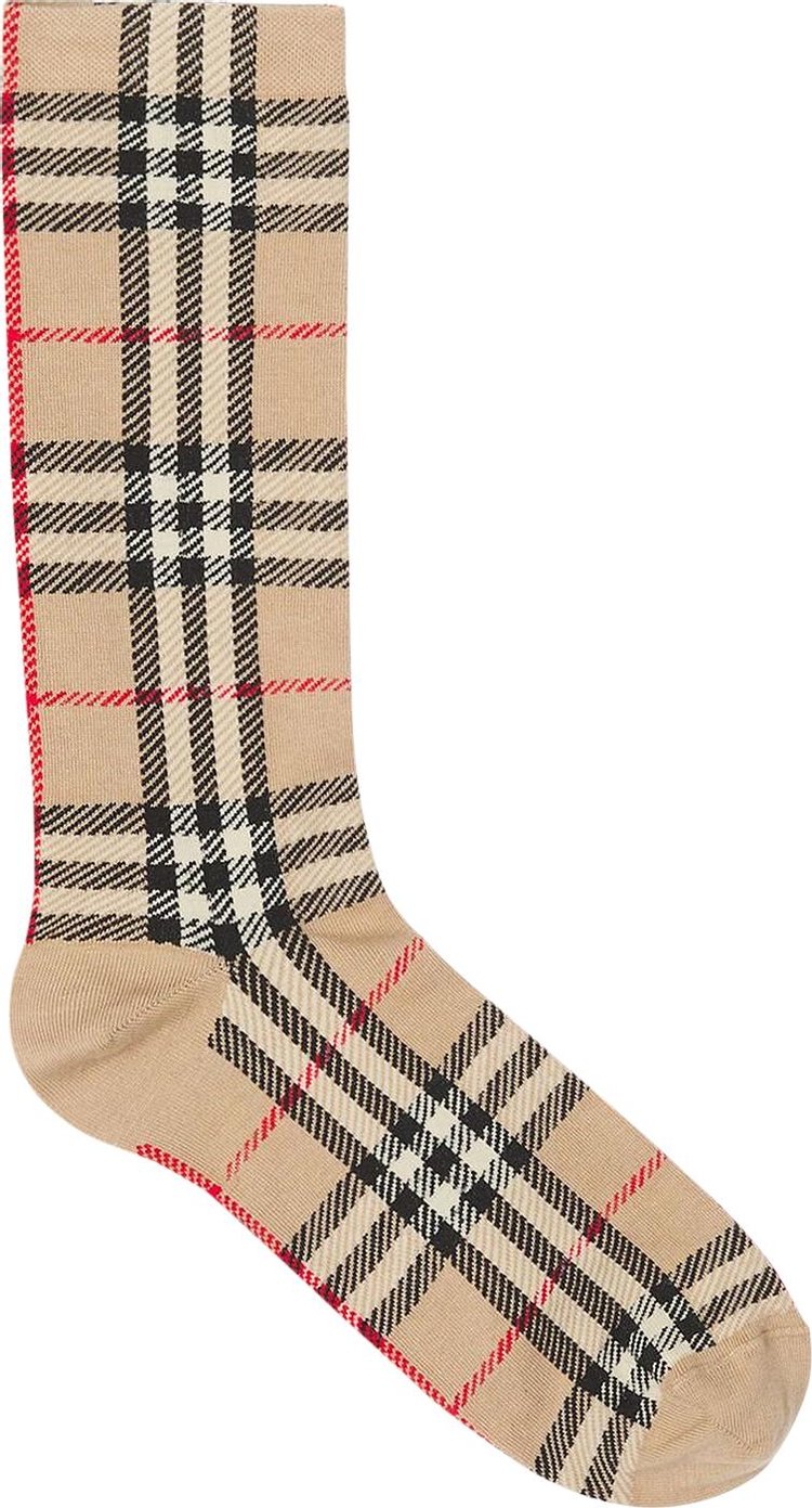 Buy Burberry Check Socks 'Beige' - 8042774 | GOAT CA