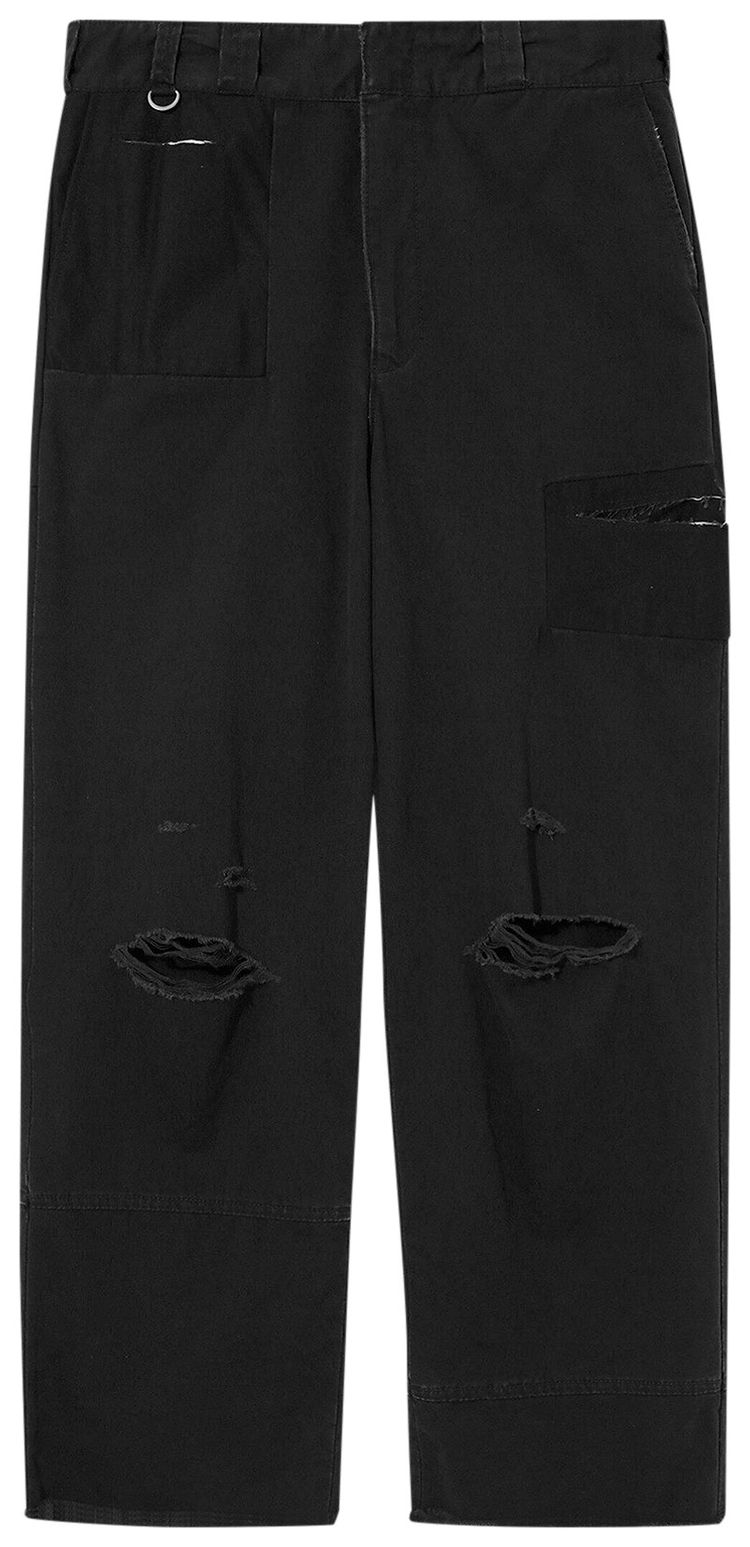 Buy Undercover Patchwork Work Pants 'Black' UC1C4511 BLAC GOAT