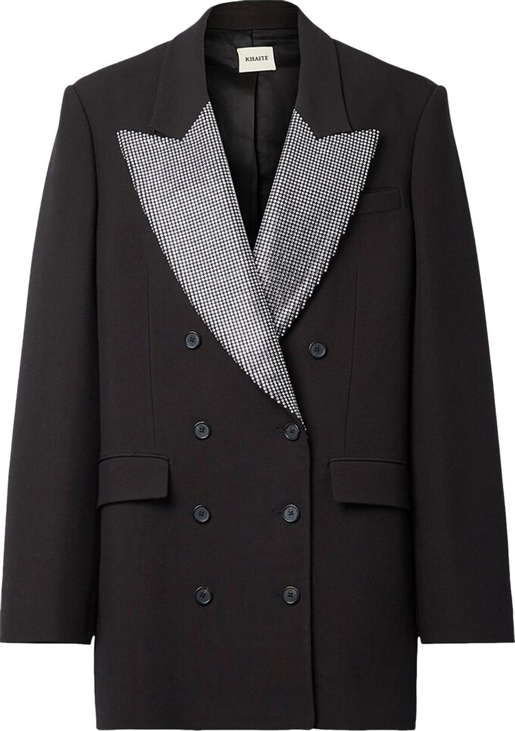 Khaite Balton Jacket With Crystals 'Dark Brown'
