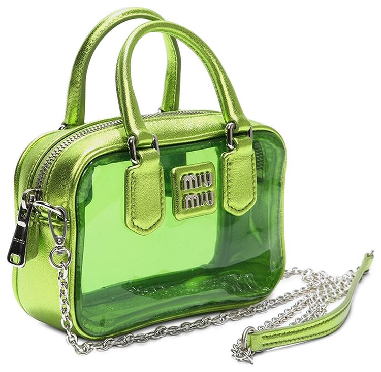 Miu Miu Plex Mini Satchel Green