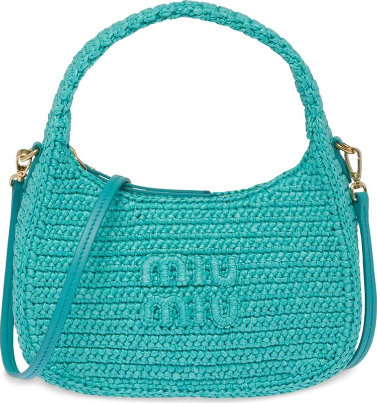 Miu Miu Crochet Top Handle Bag 'Jade Green'