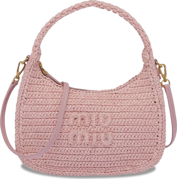 Miu Miu Crochet Hobo bag 'Pink'