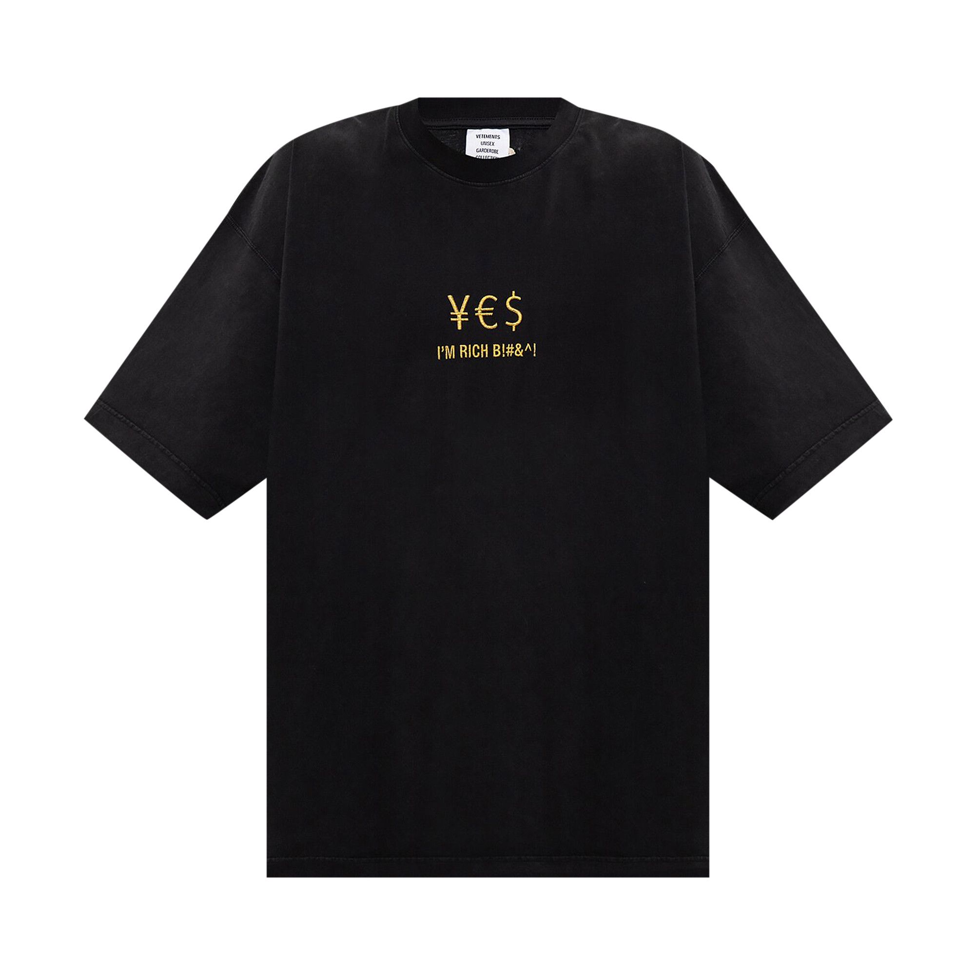 Vetements Rich Bitch T Shirt Black