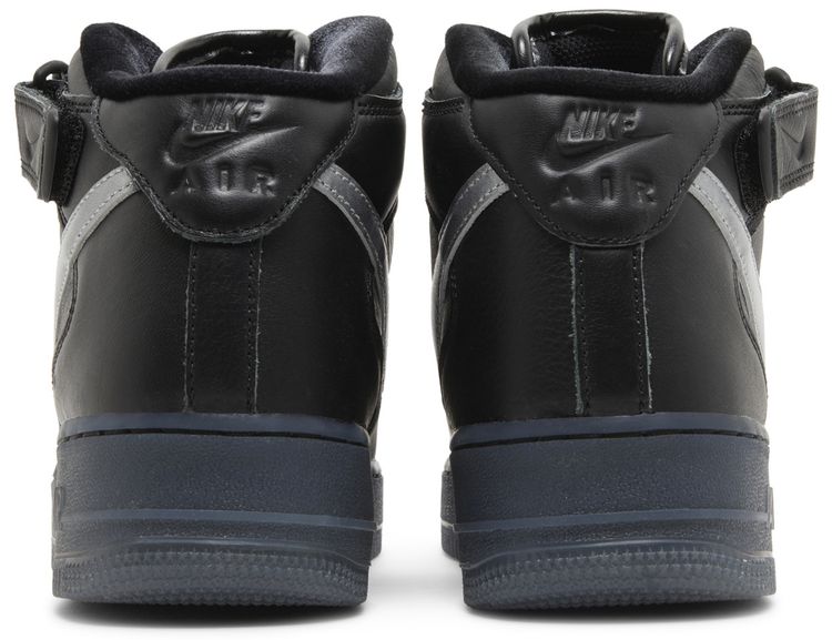 Nike Air Force 1 Mid Premium Black Metallic Silver