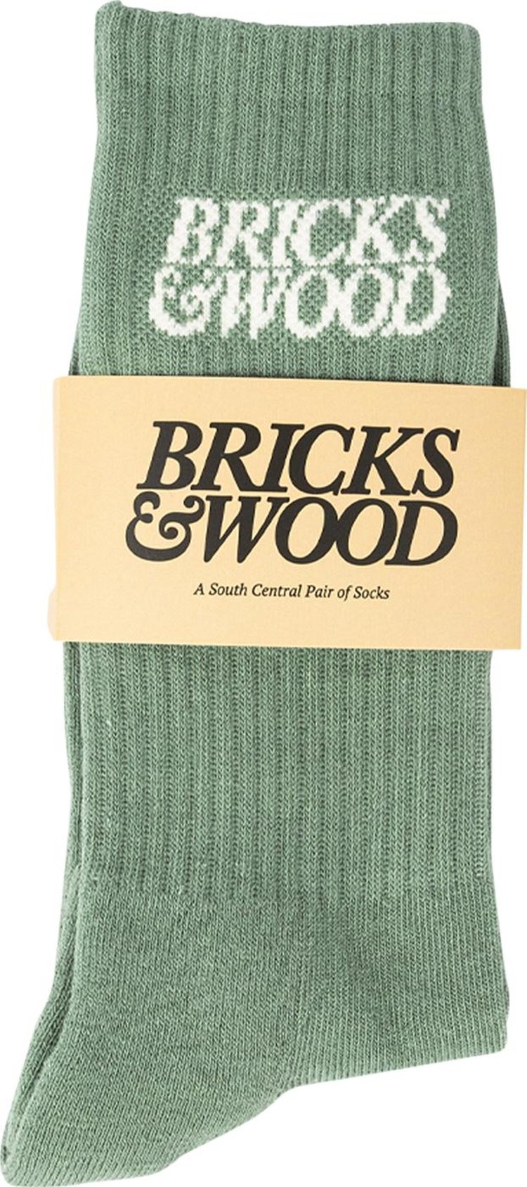 Bricks & Wood Logo Socks 'Olive'