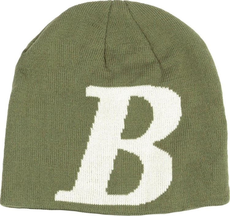 Bricks & Wood B Logo Skully Beanie 'Green'
