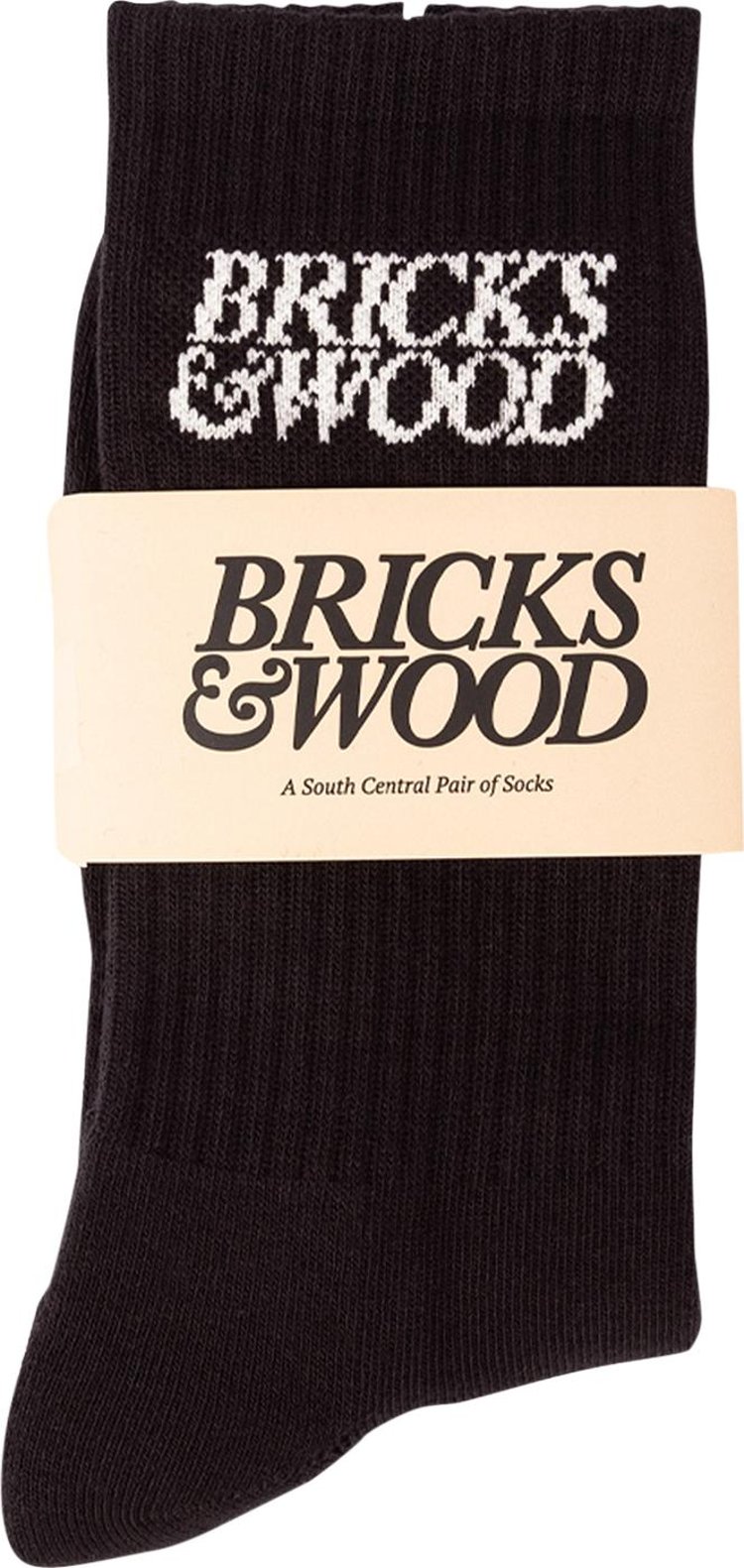 Bricks & Wood Logo Socks 'Black'