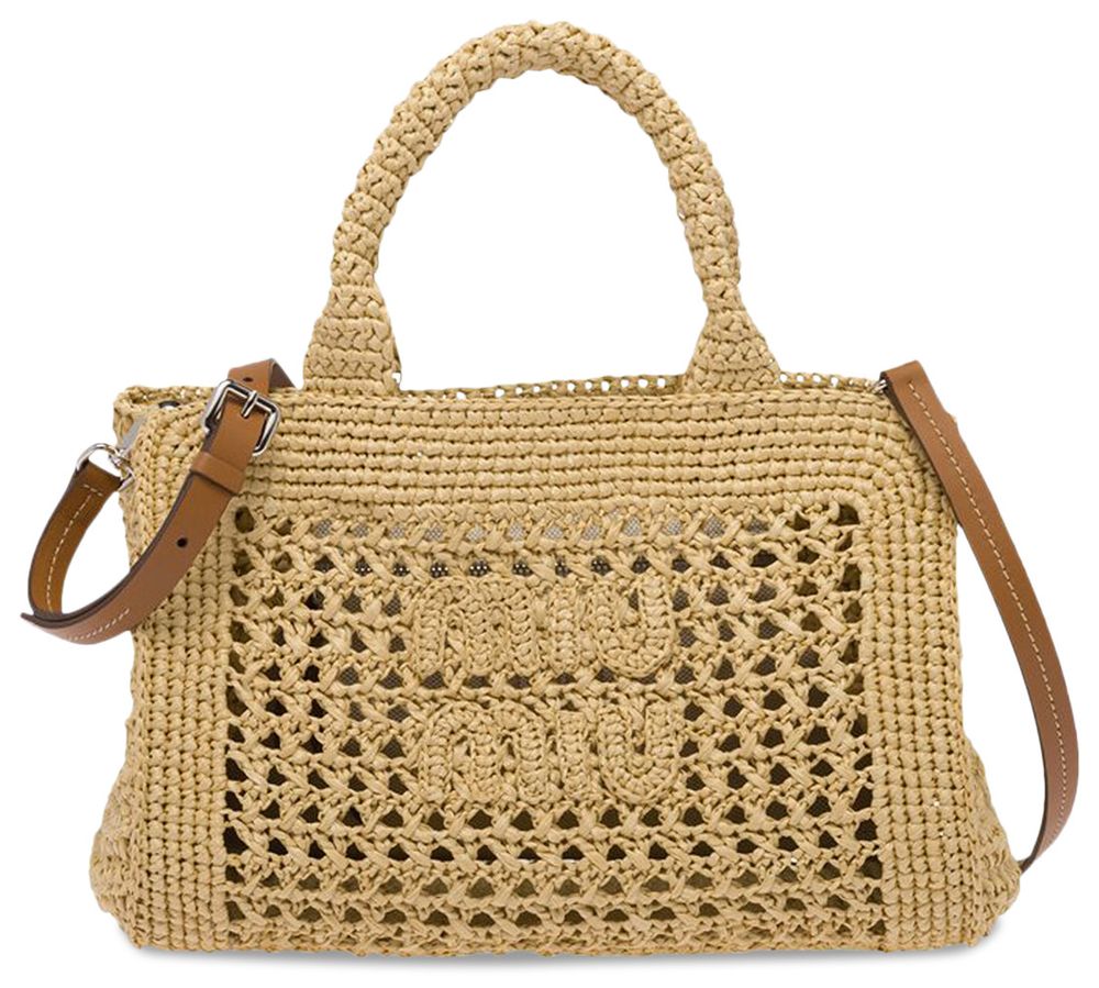 Buy Miu Miu Crochet Top Handle Bag 'Natural' 5BA219 2DO1 F0E18 V OOO