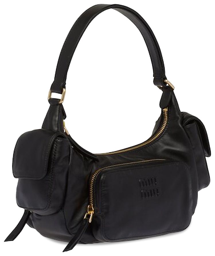 Miu Miu Nappa Leather Pocket bag Black