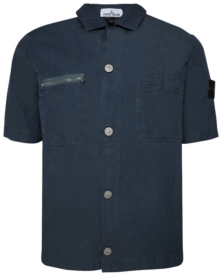 Buy Stone Island Twill Overshirt 'Dark Blue' 781511429 V0024 GOAT