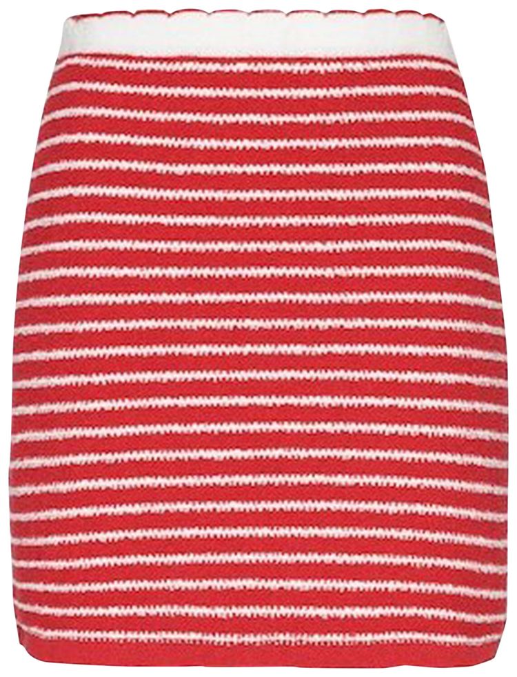 Miu Miu Boucle Mini Skirt RedWhite