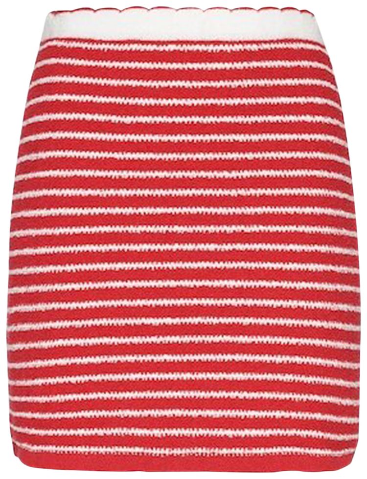 Miu Miu Boucle Mini Skirt RedWhite