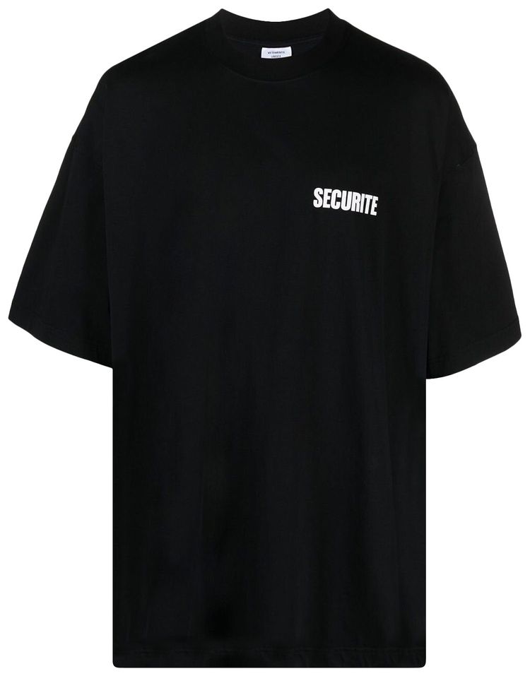 Vetements Securite T Shirt Black