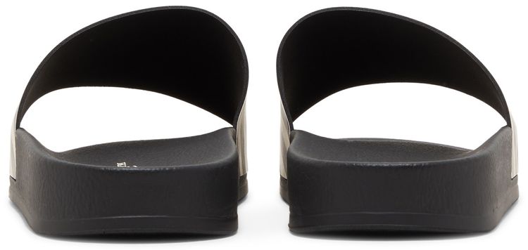 Off White Sliders Diagonal Stripe   Black Beige