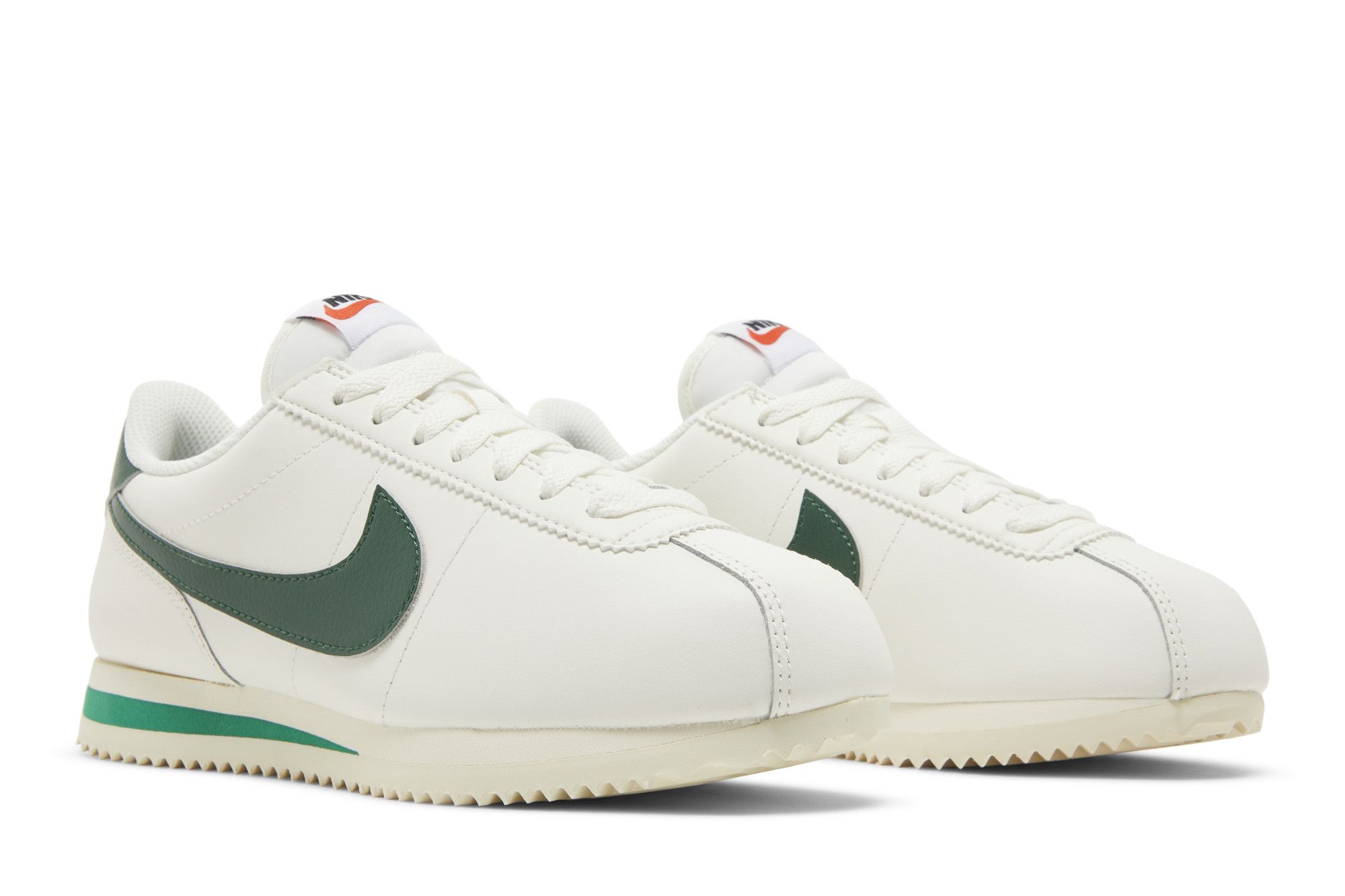 Nike cortez white green clearance