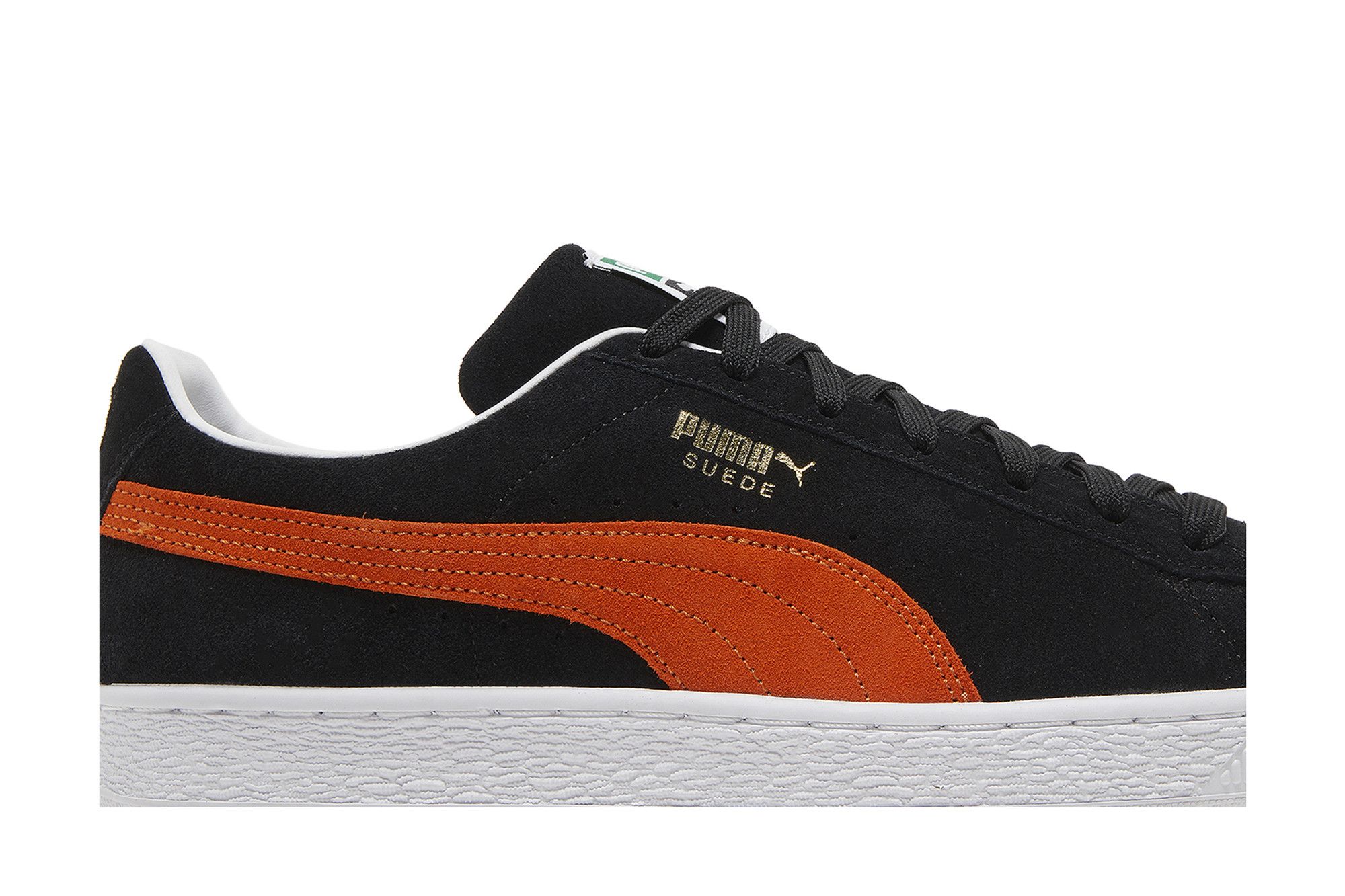 Puma suede classic black orange discount