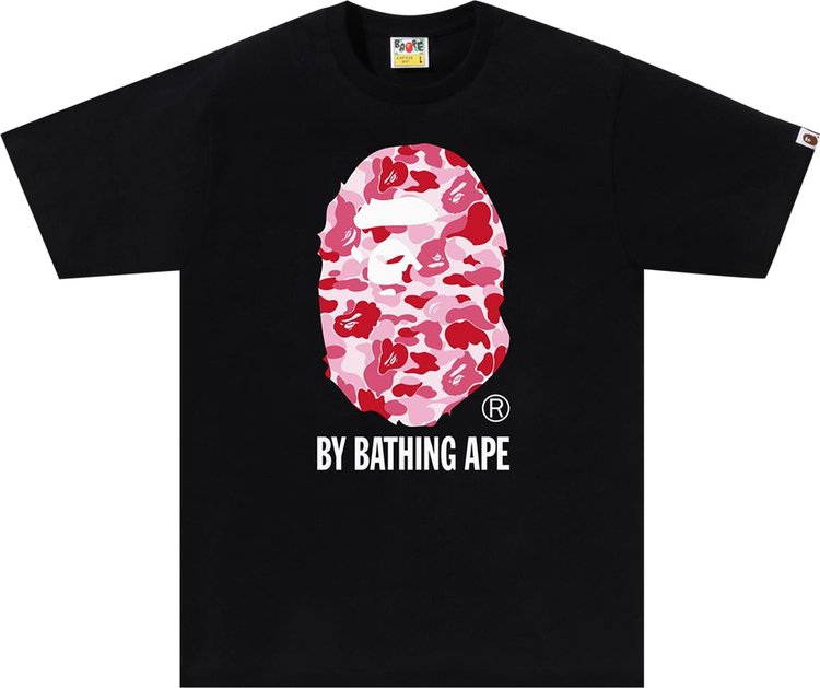 BAPE ABC Camo By Bathing Ape Tee 'Black/Pink'