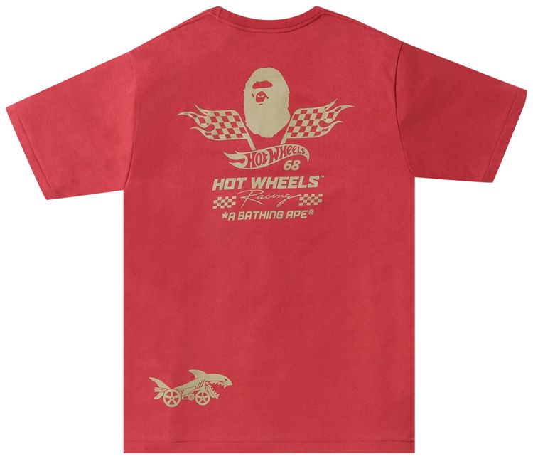 BAPE x Hot Wheels Car Tee Red