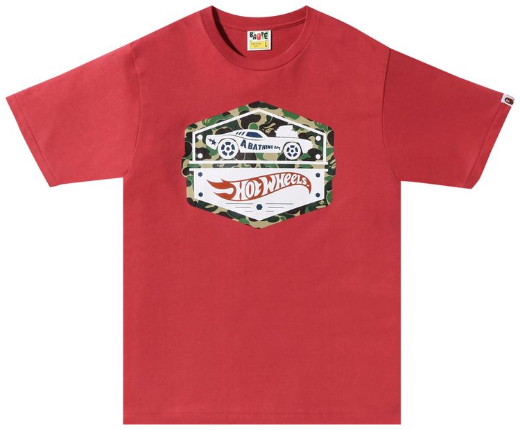 BAPE x Hot Wheels Car Tee Red