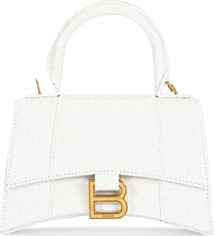 Balenciaga Hourglass Xs Top Handle Bag 'White'