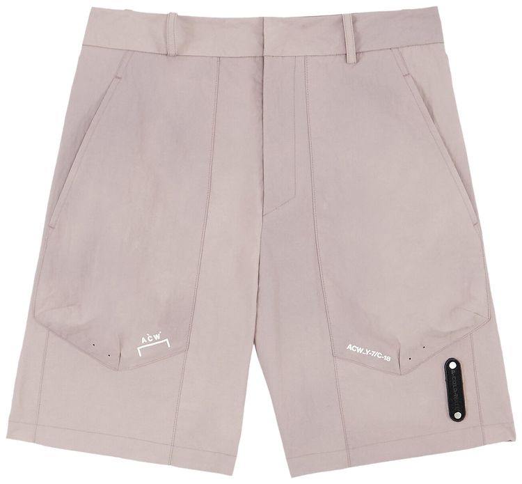 A Cold Wall Irregular Dye Shorts Mauve