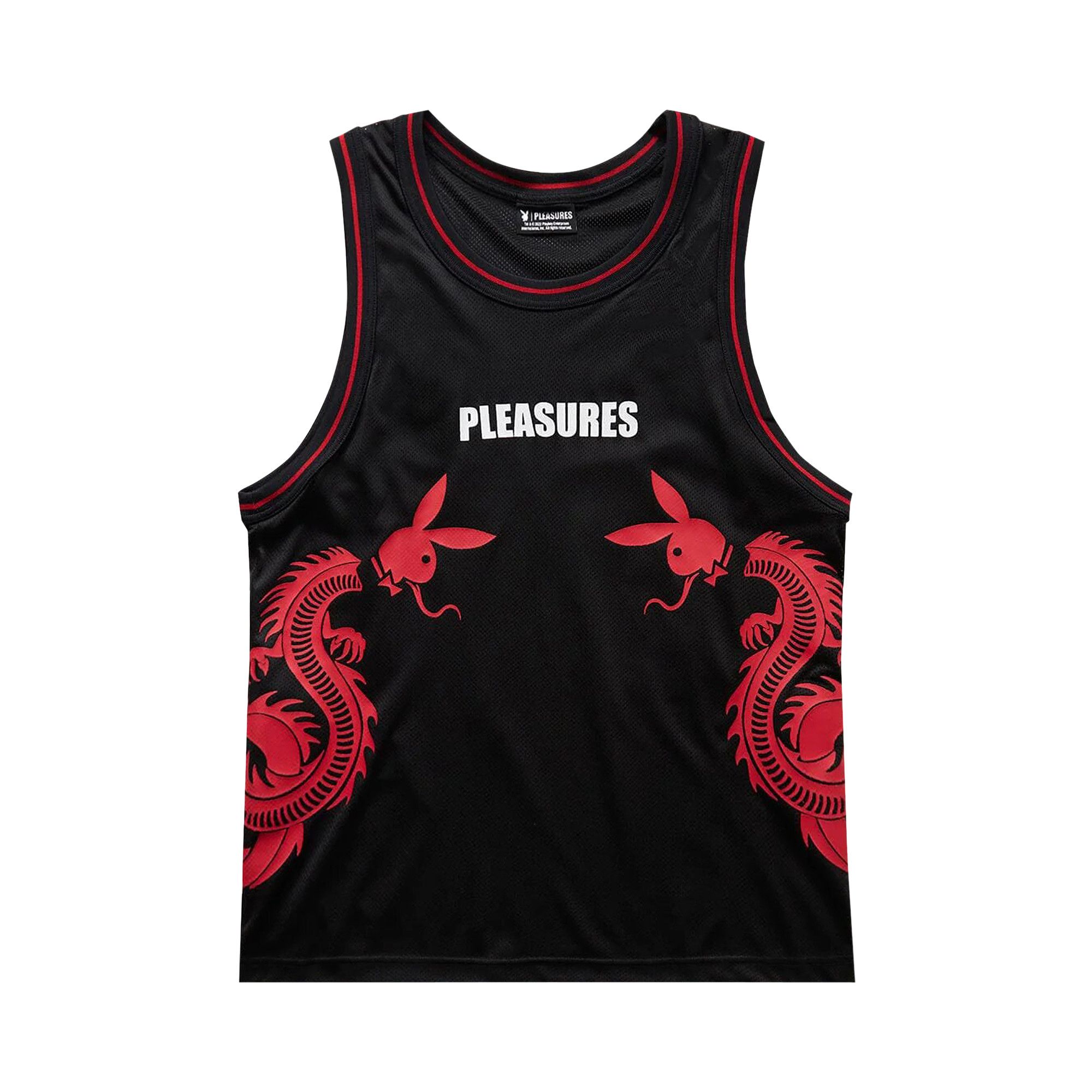 Buy Pleasures x Playboy Tails Basketball Jersey Black P22PB029