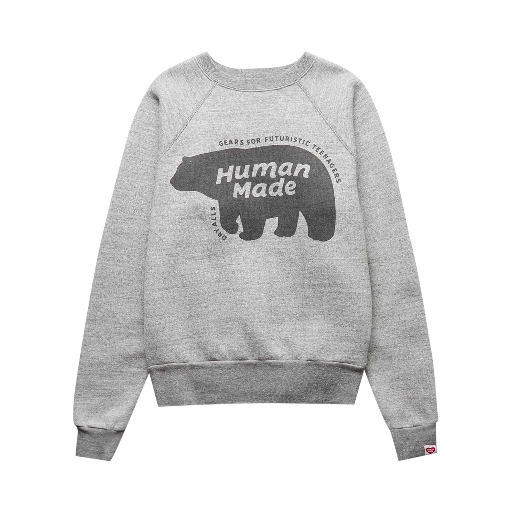 Buy Human Made Raglan Crewneck Sweatshirt 'Grey' - HM24CS019 GREY