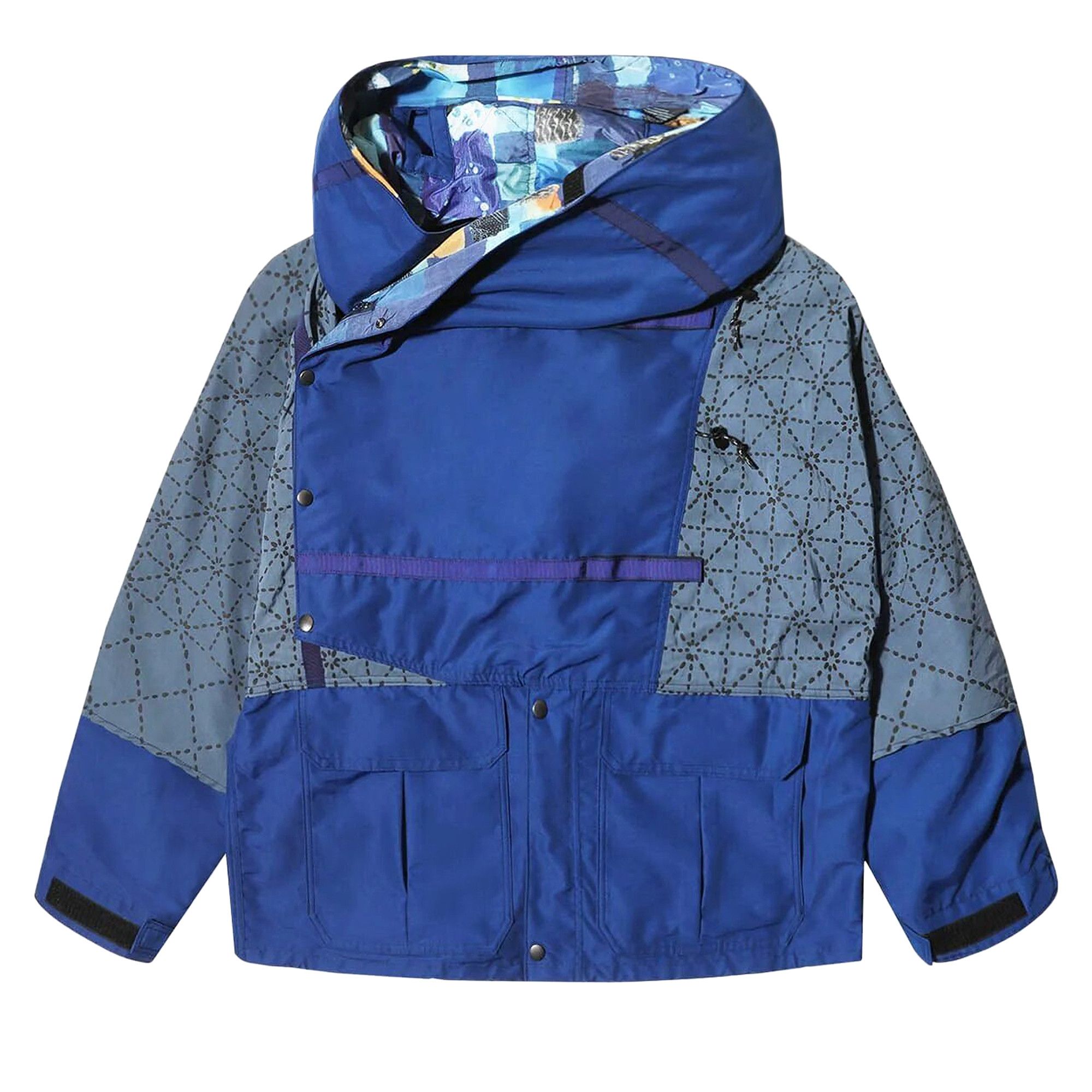 Buy Kapital 60/40 Sashiko Print Kamakura Anorak Blouson 'Navy