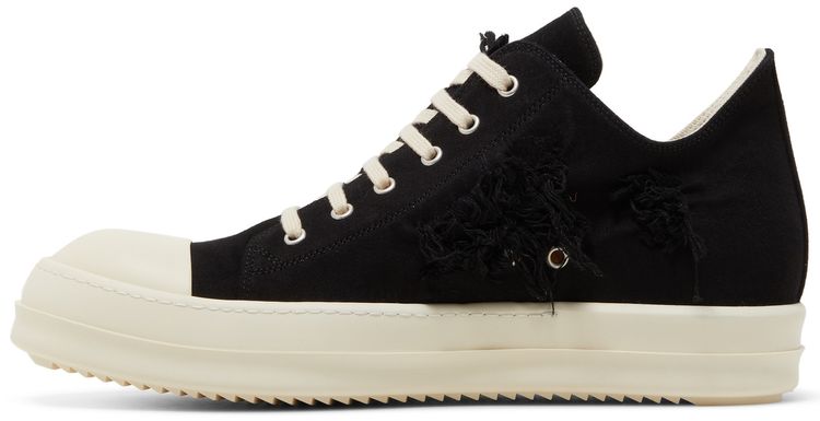 Rick Owens DRKSHDW Strobe Cotton Denim Slashed Low Black Milk