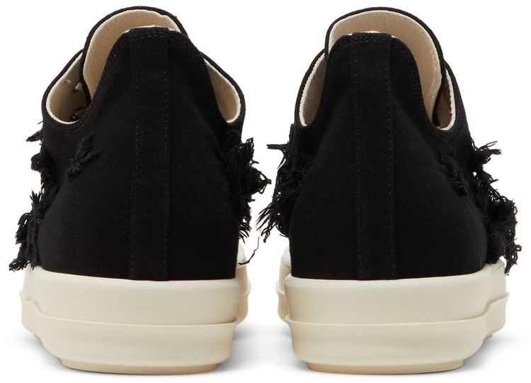 Rick Owens DRKSHDW Strobe Cotton Denim Slashed Low Black Milk