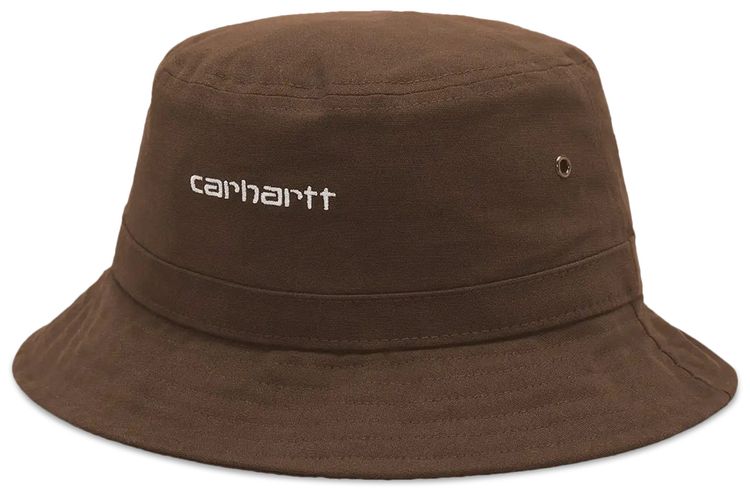 Carhartt WIP Script Bucket Hat TamarindWhite
