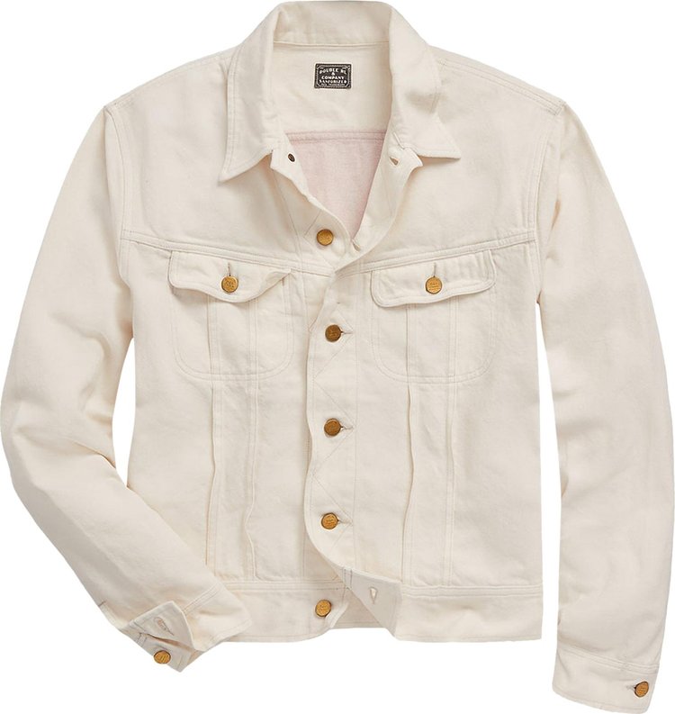 Polo Ralph Lauren Keaton Slub Trucker Jacket 'Cream White/Multicolor'